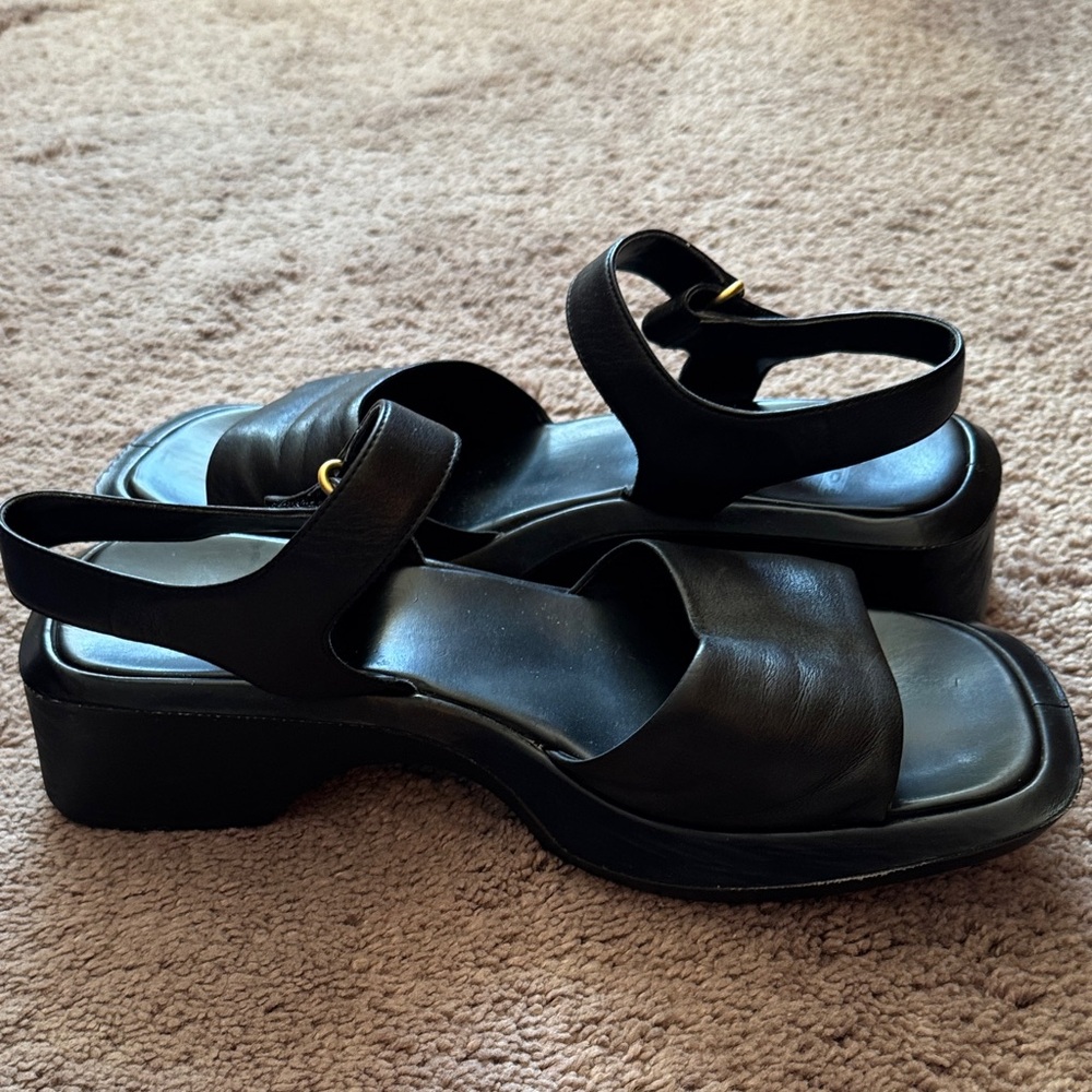 Nine West Black Women's Platform Sandals with Block Heel. Size 8 - Picture 12 of 13